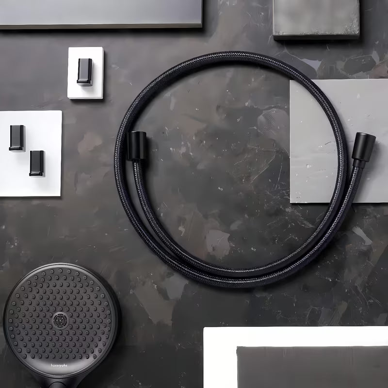 Tekstilni tuš crijevo hansgrohe Designflex u mat crnoj boji, duljina 1,60 m