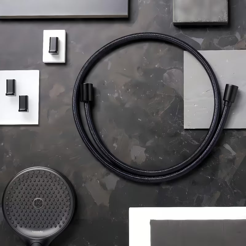 Tekstilno tuš crijevo hansgrohe Designflex 2 m u mat crnoj boji s univerzalnim priključkom G ½.