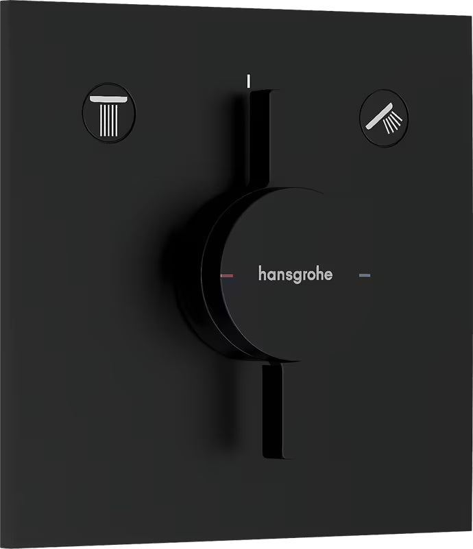 Hansgrohe duoturn E podžbukna miješalica za tuš pro za 2 izljevna mjesta u mat crnoj boji