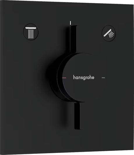 Hansgrohe duoturn E podžbukna miješalica za tuš pro za 2 izljevna mjesta u mat crnoj boji