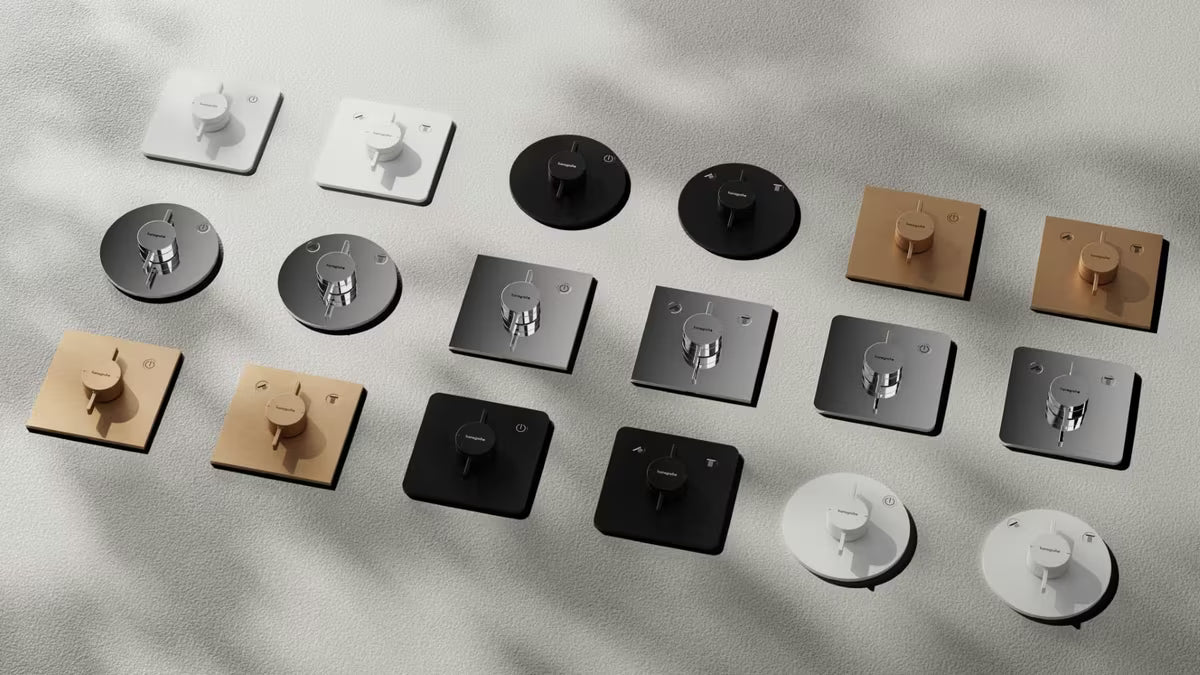 Podžbukna miješalica za tuš hansgrohe duoturn Q u krom izvedbi pro za upravljanje dvama potrošačima