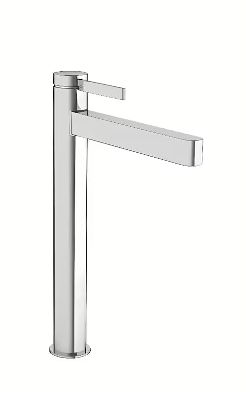 Visoka umivaonička jednoručna baterija slavina Hansgrohe Finoris u kromu s odvodnim setom push-open.