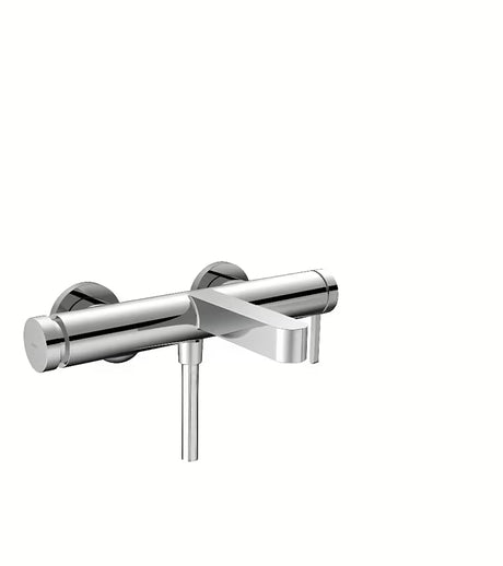 Zidna kadna jednoručna baterija slavina hansgrohe Finoris u krom izvedbi s tipkom Select