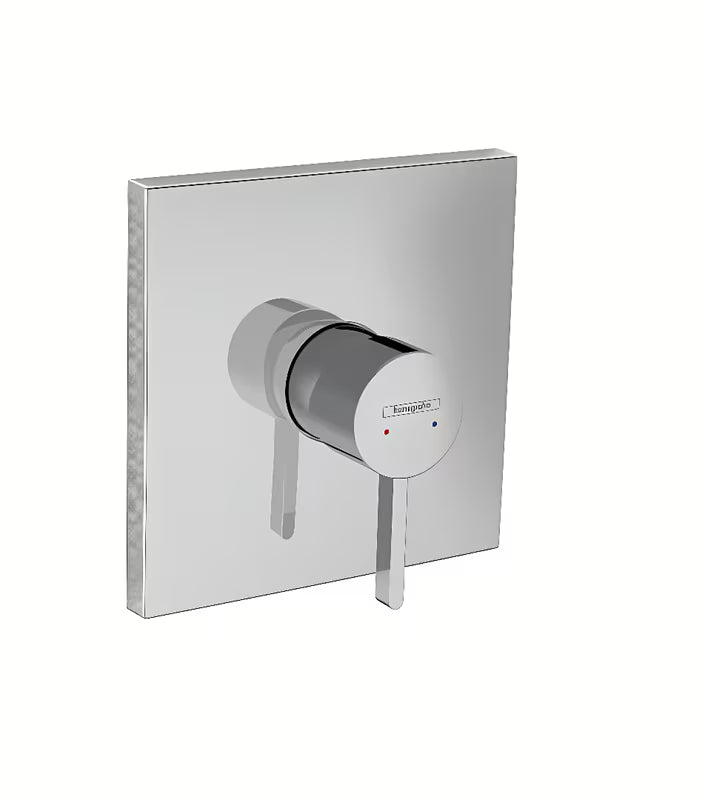 Podžbukna jednoručna baterija miješalica za tuš hansgrohe Finoris u krom izvedbi s četvrtastom rozetom