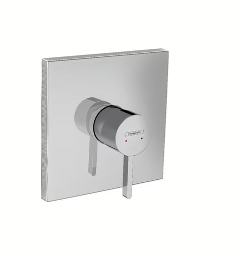 Podžbukna jednoručna baterija miješalica za tuš hansgrohe Finoris u krom izvedbi s četvrtastom rozetom