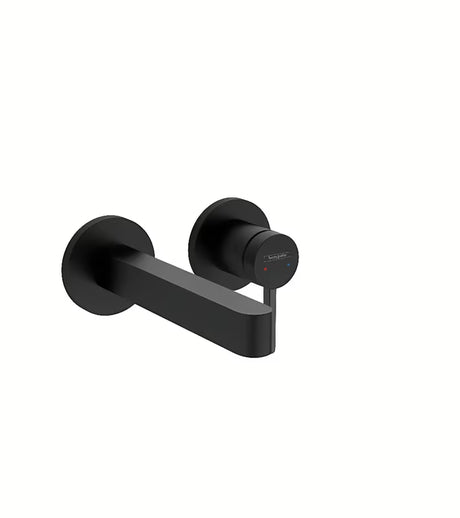 Podžbukna miješalica za umivaonik hansgrohe Finoris pro za zidnu montažu u mat crnoj boji