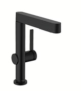 Hansgrohe Finoris miješalica za umivaonik u crnoj mat izvedbi s izvlačivim tušem