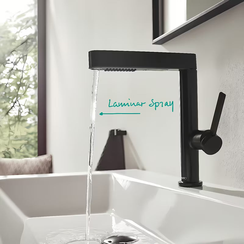 Hansgrohe Finoris miješalica za umivaonik u crnoj mat izvedbi s izvlačivim tušem