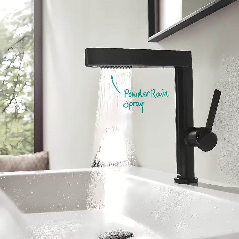 Hansgrohe Finoris miješalica za umivaonik u crnoj mat izvedbi s izvlačivim tušem