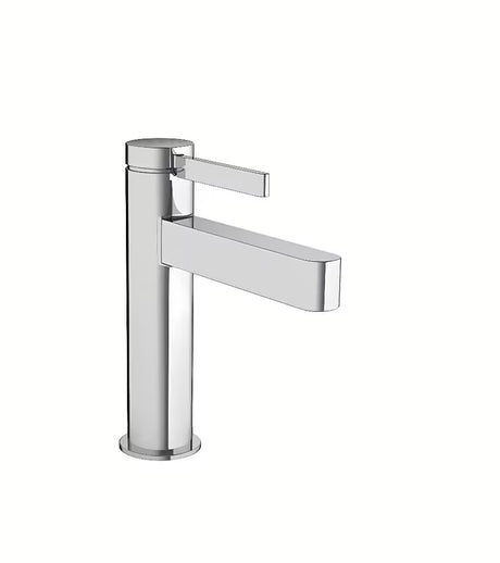 Kromirana jednoručna baterija miješalica za umivaonik hansgrohe Finoris 110 s odvodnim setom push-open.