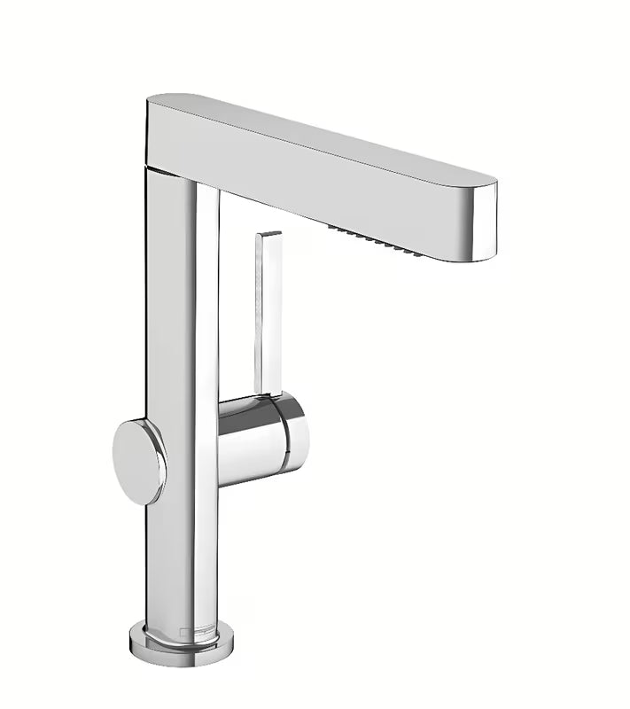 Kromirana miješalica za umivaonik hansgrohe Finoris 230 s izvlačivim tušem i tipkom Select