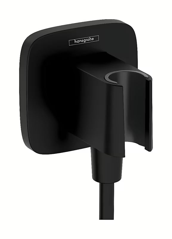 Hansgrohe fixfit Q podžbukni priključak s držačem tuša u mat crnoj boji za zidnu montažu