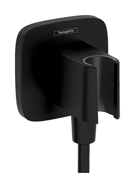 Hansgrohe fixfit Q podžbukni priključak s držačem tuša u mat crnoj boji za zidnu montažu