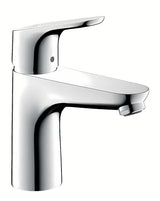 Kromirana miješalica za umivaonik Hansgrohe Focus 100 s ručicom i ispusnim ventilom s poteznom šipkom