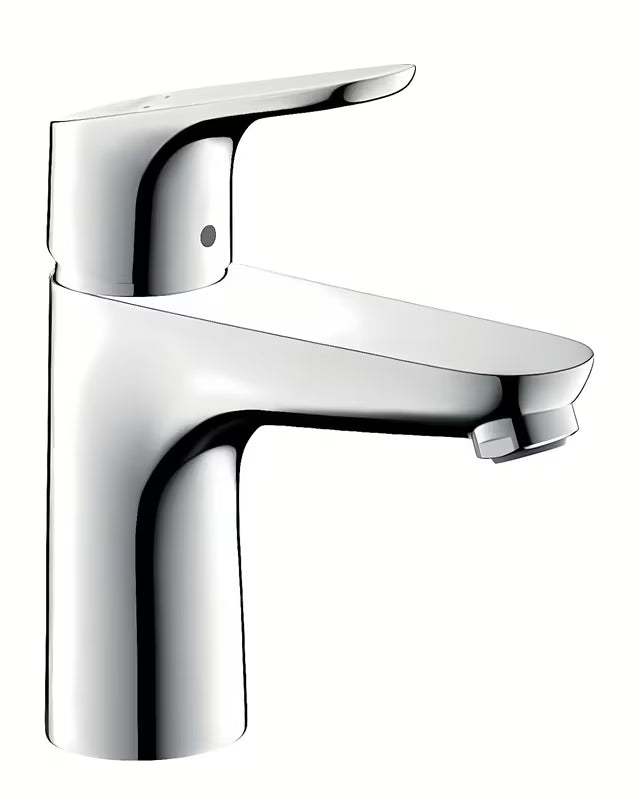 Kromirana miješalica za umivaonik Hansgrohe Focus 100 s ručicom i ispusnim ventilom s poteznom šipkom