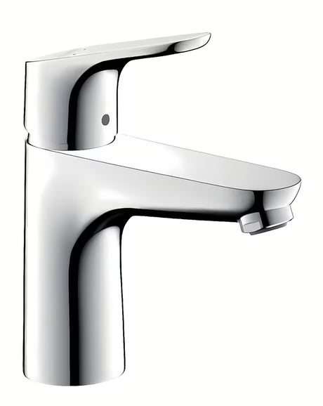 Kromirana miješalica za umivaonik Hansgrohe Focus 100 s ručicom i ispusnim ventilom s poteznom šipkom