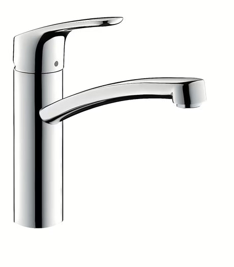 Hansgrohe Focus M41 niskotlačna jednoručna baterija miješalica za sudoper sa zakretnim izljevom u krom izvedbi.