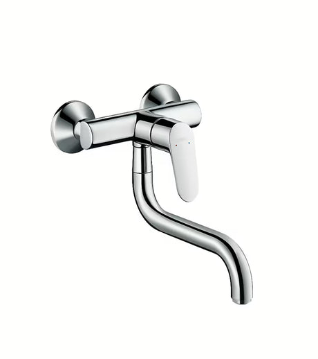 Kromirana zidna miješalica za sudoper Hansgrohe Focus M41 sa zakretnim izljevom
