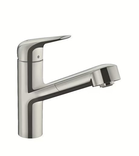 Nehrđajuća miješalica za sudoper Hansgrohe Focus M42 s izvlačivim tušem i ručicom za upravljanje
