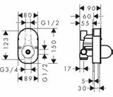 Podžbukno tijelo Hansgrohe Focus bez miješalice pro za podžbuknu ugradnju