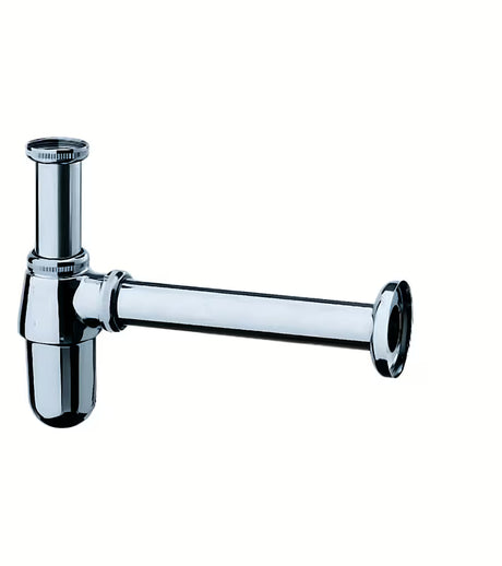Kromirani čašasti sifon za umivaonik Hansgrohe s priključkom G 1¼ i odvodom DN32.