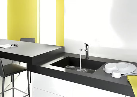 Kromirana stojeća miješalica za sudoper Hansgrohe HG248 s okretnim izljevom i tehnologijom EcoSmart