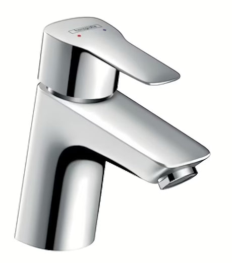 Kromirana jednoručna baterija stojeća miješalica za umivaonik Hansgrohe HG248 s odvodom zaobljenog dizajna