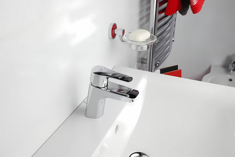 Kromirani jednoručna baterija stojeća miješalica za umivaonik Hansgrohe HG248 s odvodom