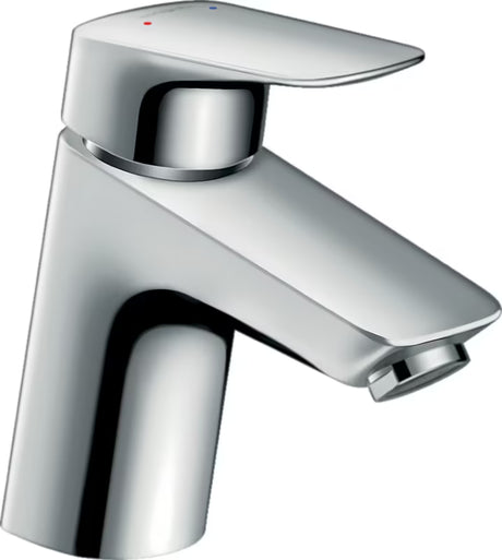Kromirana jednoručna baterija miješalica za umivaonik hansgrohe Logis 70 s odvodom i polugom u dizajnu SoftCube