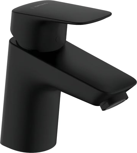 Hansgrohe Logis jednoručna baterija miješalica za umivaonik u mat crnoj izvedbi bez odvoda.