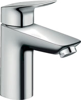 Kromirana jednoručna baterija miješalica za umivaonik hansgrohe Logis 100 s odvodnim setom push-open