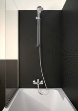 Kromirana zidna miješalica za kadu hansgrohe Logis s ručicom i preklopnikom kada/tuš