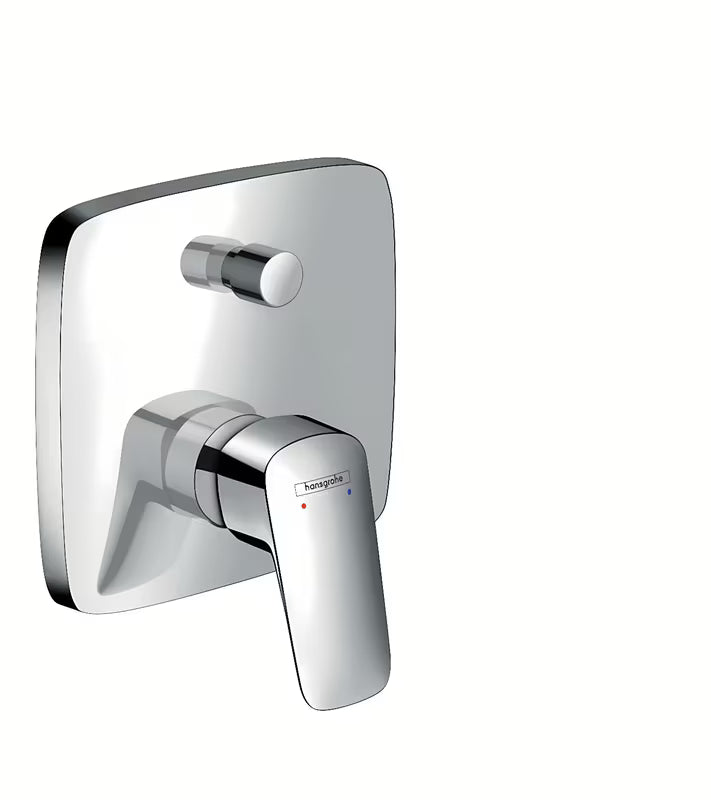 Podžbukna jednoručna baterija miješalica za kadu hansgrohe Logis u krom izvedbi pro tuš i punjenje kade.