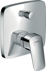 Podžbukna jednoručna baterija miješalica za kadu hansgrohe Logis u krom izvedbi pro tuš i punjenje kade.