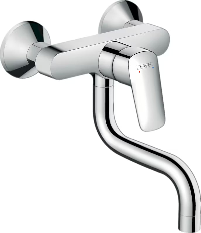 Hansgrohe Logis M31 zidna jednoručna baterija miješalica za sudoper u kromu s okretnim izljevom