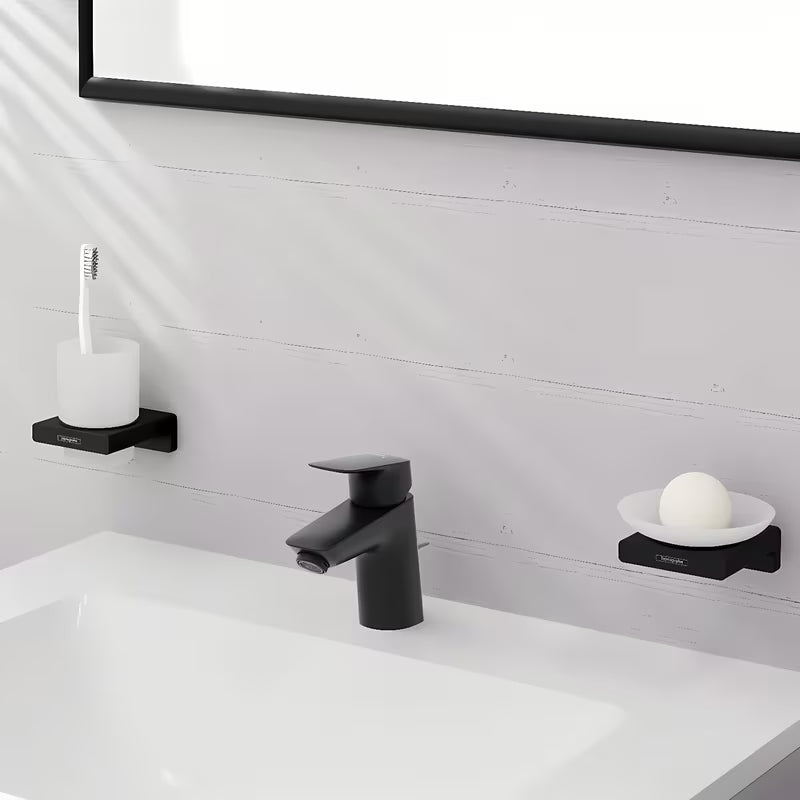 Hansgrohe Logis jednoručna baterija miješalica za umivaonik s odvodom u mat crnoj boji