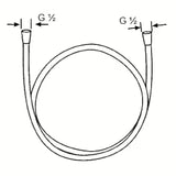 Tuš crijevo Hansgrohe Metaflex u krom izvedbi, duljina 1,25 m, s navojem G ½.