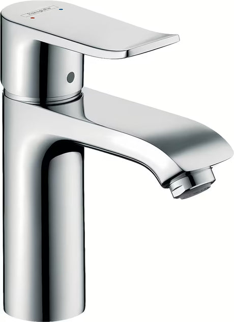 Kromirana jednoručna baterija stojeća miješalica za umivaonik Hansgrohe Metris bez odvoda