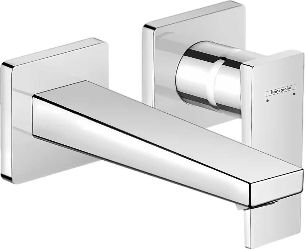 Kromirana podžbukna miješalica za umivaonik hansgrohe Metropol pro za zidnu montažu s ručicom