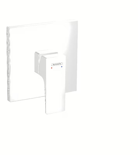 Podžbukna jednoručna baterija miješalica za tuš hansgrohe Metropol u mat bijeloj boji s četvrtastim dizajnom