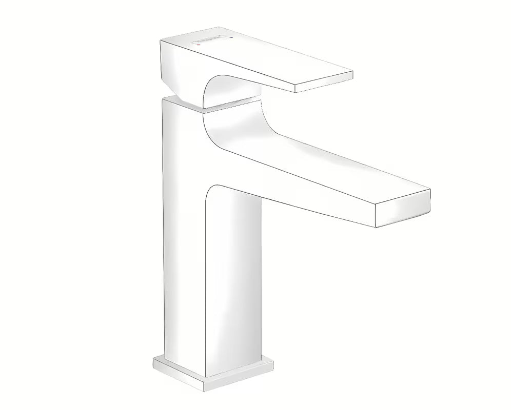 Hansgrohe Metropol jednoručna baterija miješalica za umivaonik u mat bijeloj boji s push-open odvodom