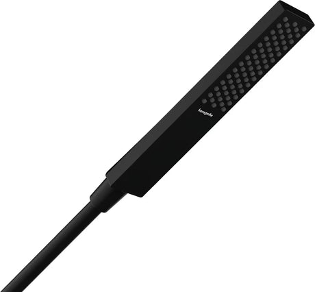 Ručni tuš hansgrohe Pulsify E 100 EcoSmart+ u mat crnoj boji s mlazom PowderRain