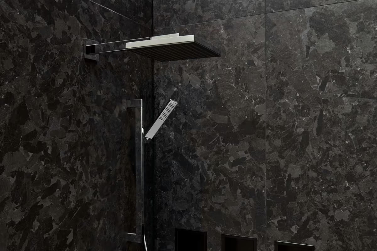 Kromirana nadglavni tuš hansgrohe Pulsify E 260 s mlazom PowderRain pro za zidnu ili stropnu ugradnju