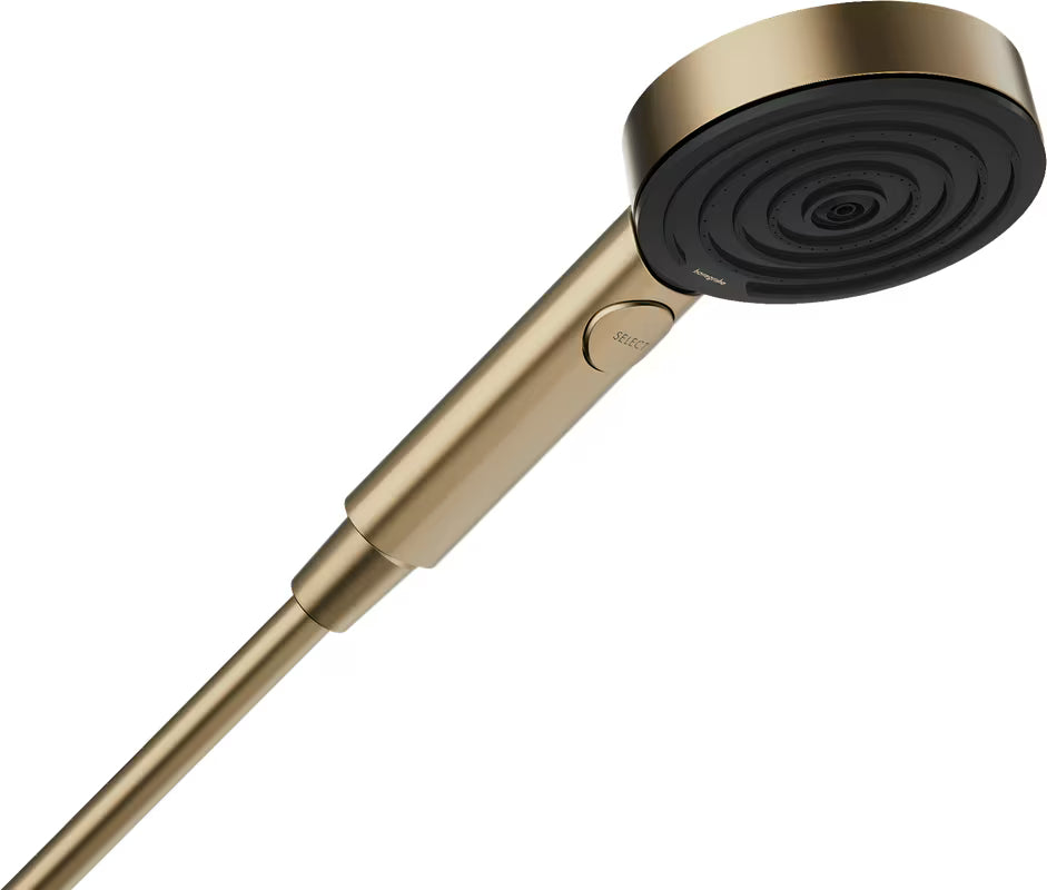 Hansgrohe Pulsify Select S ručni tuš s tipkom u brušenoj bronci, Select i 3 mlaza