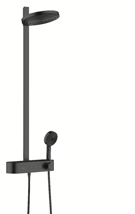 Hansgrohe Pulsify tuš sustav s termostatskom miješalicom u mat crnoj izvedbi s nadglavnim tušem 260 mm