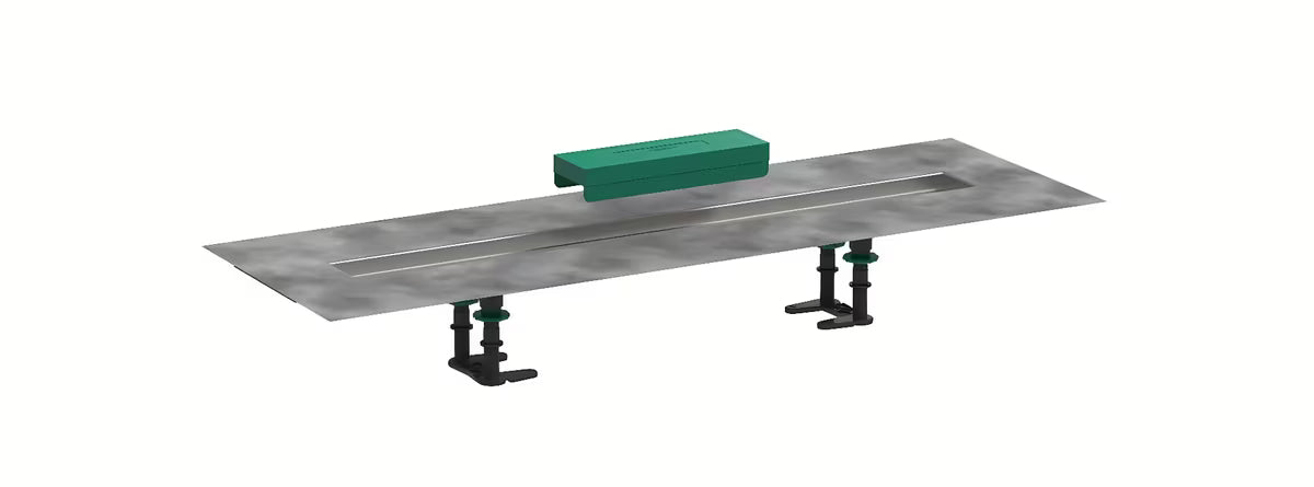 Instalacijski set hansgrohe RainDrain pro tuš kanalice s odvodnim kanalom od nehrđajućeg čelika i brtvenom membranom.