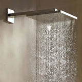 Nadglavni tuš Hansgrohe Raindance E 300 s tuš krakom u kromu, kvadratna tuš glava 300 × 300 mm