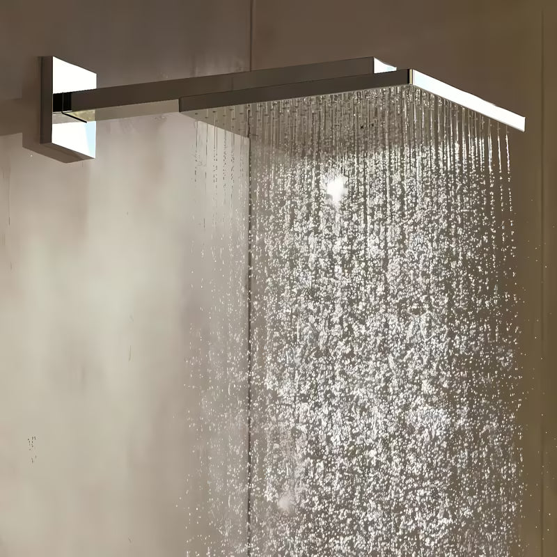 Nadglavni tuš Hansgrohe Raindance E 300 s tuš krakom u kromu, kvadratna tuš glava 300 × 300 mm