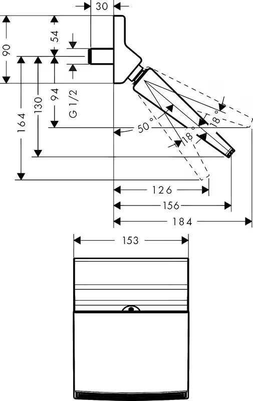 Nadglavni tuš Hansgrohe Raindance Rainfall u izvedbi chrome s mlazom RainFlow
