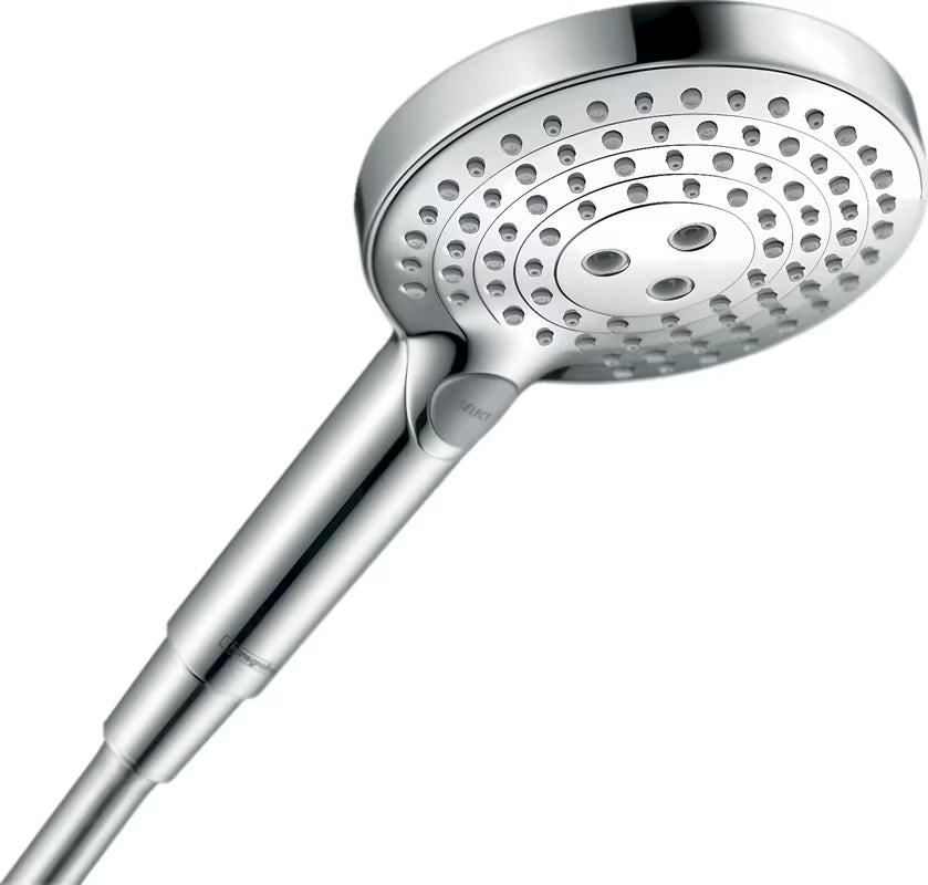Ručni tuš Hansgrohe Raindance Select S u krom izvedbi s tipkom Select i s tri vrste mlaza